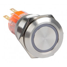 Кнопка EKF PROxima S-Pro67, 19 мм, без фиксации, с красной подсветкой, 230В 20 шт. s-pro67-111