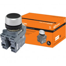Кнопка с фиксацией TDM ELECTRIC MP2-20B (в сборе; диаметр 22 мм; 1з+1р; черная) SQ0747-0012