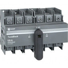 Реверсивный рубильник EKF 125A 3P c рукояткой для прямой установки TwinBlock tb-s-125-3p-rev