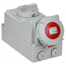 Розетка с механической блокировкой IEK ССИ-825 32А-6ч 380В 3P+PE+N IP67 PSR12-032-5-5-67