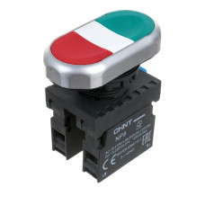 Двойная кнопка CHINT NP8-11S 1НО+1НЗ IP65 (R) 667178