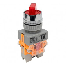 Переключатель Dekraft ПЕ22-ANC-2-RED-LED-24 25073DEK