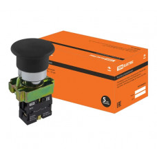 Кнопка TDM BС21, Грибок, без подсветки, черный, 1з SQ0704-0042