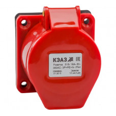 Розетка фланцевая КЭАЗ 324-32А-6h-380AC-3P+PE-IP44 5 шт 222760