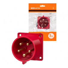 Вилка TDM ELECTRIC 625 скрытая 3Р+РЕ+N 32А 380В IP44 SQ0607-0006