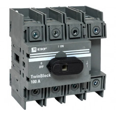 Рубильник EKF 100A 4P c рукояткой управления для прямой установки TwinBlock tb-100-4p-f