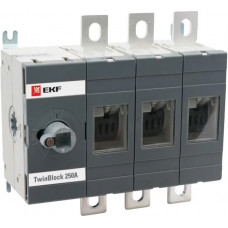 Реверсивный рубильник без рукоятки управления EKF 3P TwinBlock 250A tb-s-250-3p-rev