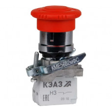 Кнопка КЭАЗ грибовидная КМЕ5111мФС 1НО+1НЗ, IP40, красная 271886