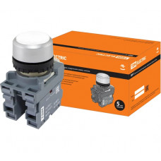 Кнопка TDM ELECTRIC MP1-20W (в сборе; диаметр 22 мм; 1з+1р; белая) SQ0747-0005