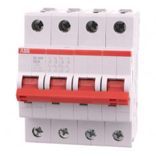 Рубильник ABB 4 полюса SD204/50 рычаг красный 2CDD284101R0050