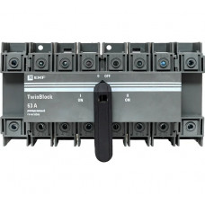 Рубильник EKF 63A 4P реверсивный c рукояткой для прямой установки TwinBlock tb-s-63-4p-rev