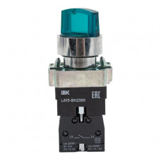 Переключатель IEK LAY5-BK2365 2 положения, зеленый, ИЭК BSW90-BK-2-K06