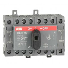 Реверсивный рубильник ABB OT40F4C до 40A 4х-полюсный для установки на DIN-рейку или монтажную плату с р 1SCA104934R1001