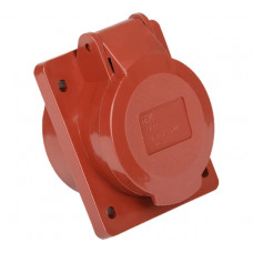 Скрытая розетка IEK 414, 3Р+РЕ, 16А, 380В, IP44, ИЭК PSR42-016-4