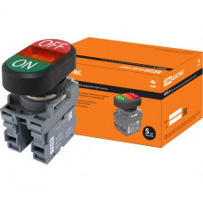 Двойная кнопка TDM ELECTRIC MPD3-11R (LED; в сборе; диаметр 22 мм; 24В; ON/OFF) SQ0747-0062