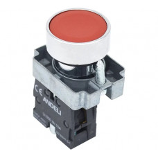 Кнопка ANDELI XB2-BA45 красный, ADL10-060