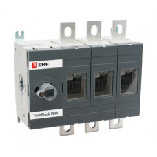 Рубильник без рукоятки управления EKF PROxima TwinBlock 800A, 3P tb-s-800-3p