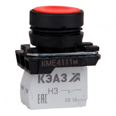 Кнопка управления КЭАЗ КМЕ4111м красный, 1но+1нз, IP40, цилиндр 248241