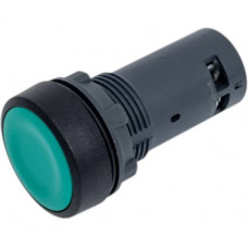 Кнопка Systeme Electric SB7 моноблочная, 22мм, зеленая, с возвратом, пластик, 2НО, IP65 SB7NA33