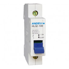 Выключатель нагрузки ANDELI HL32-100 1P 40A ADL04-034