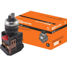 Переключатель TDM ELECTRIC АС-22, на 2 фиксированных положения, I-O, 1з+1р SQ0703-0007