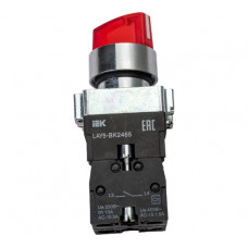 Переключатель IEK LAY5-BK2465 2 положения, красный, ИЭК BSW90-BK-2-K04