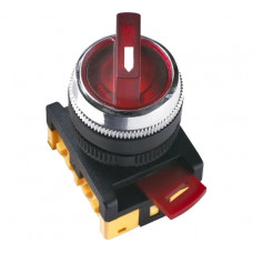 Переключатель IEK ANC-22-2 на 2 фиксированных положения, красный 1з+1р ИЭК BSW10-ANC-2-K04