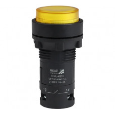 Кнопка КЭАЗ с подсветкой OptiSignal Compact D22 C7-PL-M510 желтая 1НО 230 В AC XB7NW35M1 362102