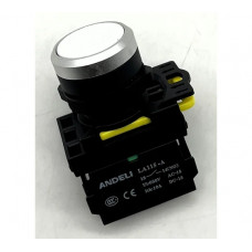Кнопка ANDELI LA115-A5-10BN/1 белый 1НО IP65 ADL10-307