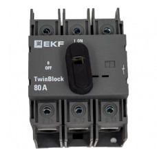 Рубильник c рукояткой управления для прямой установки EKF 3P TwinBlock PROxima 80A tb-80-3p-f