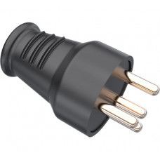 Кабельная вилка Bemis материал каучук, IP44, 3P+E, 25A, 380V, STRAIGHT PLUG BLACK BK1-2504-4011