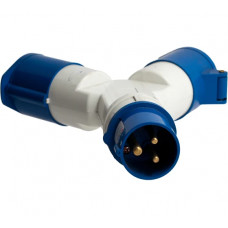 Двухлучевая розетка EKF 1012 2Р+РЕ 16А 220В IP44 ps-1012-16-220