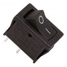 Клавишный выключатель REXANT 250v 6а (2с) on-off черный mini (rwb-201, sc-768) 36-2110
