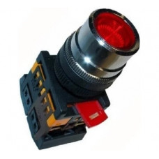 Кнопка ANDELI ABLFS-22 красный, d22мм, P+NO неон 220В/400В артикул ADL10-025
