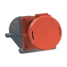 Розетка IEK 134, наружная установка, 63А, 3P+Е, 380В, IP54 PSR12-063-4