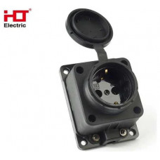 Розетка настенная HLT с заглушкой каучук (10 шт в упак) 2Р+РЕ 16А 250В IP44 083-05-03