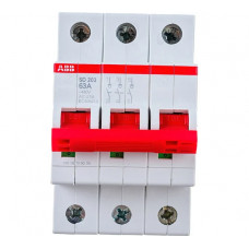 Рубильник ABB 3 полюса SD203/63 рычаг красный 2CDD283101R0063
