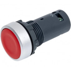 Кнопка Systeme Electric SB7 моноблочная, 22мм, красная, с возвратом, металл, 1НО+1НЗ, IP65 SB7EA45