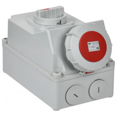 Розетка с механической блокировкой IEK ССИ-834 63А-6ч 380В 3P+PE IP67 PSR12-063-4-5-67