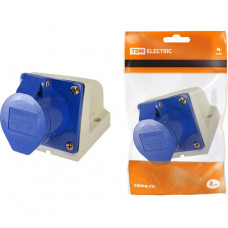 Стационарная розетка 133 TDM ELECTRIC 2Р+РЕ 63А 220В IP54 SQ0602-0010