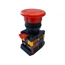 Кнопка HLT AE-22 поворотная, блокировка, NO+NC, Грибок, 230В, IP40, 10штук/упаковка 085-07-040