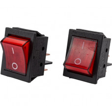 Клавиша Nord-Yada 250V 30А (мощная) красная с подсветкой (4контакта) ON-OFF (2шт в упаковке) 905462