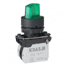 Переключатель КПЕ1111РЛ-220В-зеленый-1но+1нз-ручка-фикс-2поз-индикатор-IP40-КЭАЗ 14 шт 309580