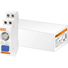 Кнопочный выключатель с индикацией TDM ELECTRIC ВКИ-47 синий LED 2НО;1НЗ AC/DC SQ0214-0001