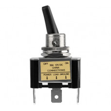 Однополюсный тумблер REXANT 12В, 30А, (3c), ON-OFF, с красной LED-подсветкой (ASW-07D-2) 06-0334-B
