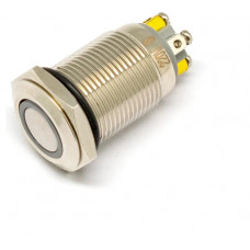 Кнопка антивандальная OXION ? 16, 220V 1NO, ON-OFF 3A с фиксацией на винтах, синяя, арт. OX16U-P10ZJ-E