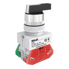 Переключатель Dekraft ПЕ22-ALCR-2-BLK 25145DEK