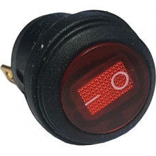 Круглая клавиша Nord-Yada 250V 6А красная с подсветкой (3контакта) ON-OFF (2шт в упаковке) ВЛАГОЗАЩИТА 905943