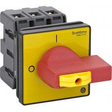 Выключатель разъединитель Systeme Electric 3P 40A IP20, с красной рукояткой на дверцу, 4 винта, 1 замок MSD40360R
