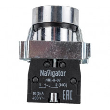 Кнопка Navigator NBI-B-08-R красная, d22мм, NC 82819